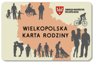 Grafika przedstawia awers Wielkopolskiej Karty Rodziny
